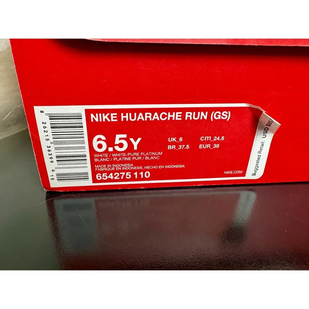 Used w/ Box, Good Condition - 6.5Y - Nike Air Huarache Run